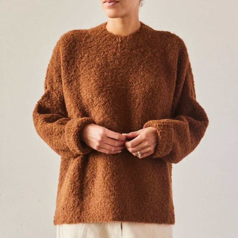 Cordera boucle sweater in Toffee 🐿️